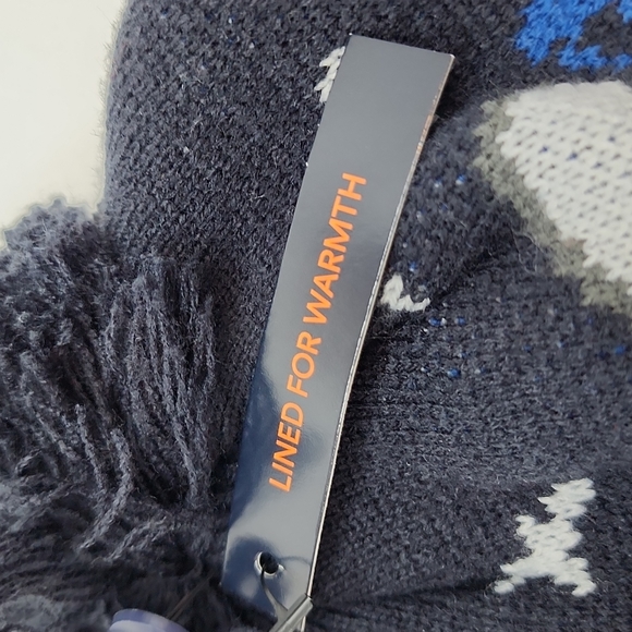 RAINFOREST BEANIE HAT, NAVY, LINED WITH FLEECE FOR WARMTH, UNISEX - Picture 6 of 8